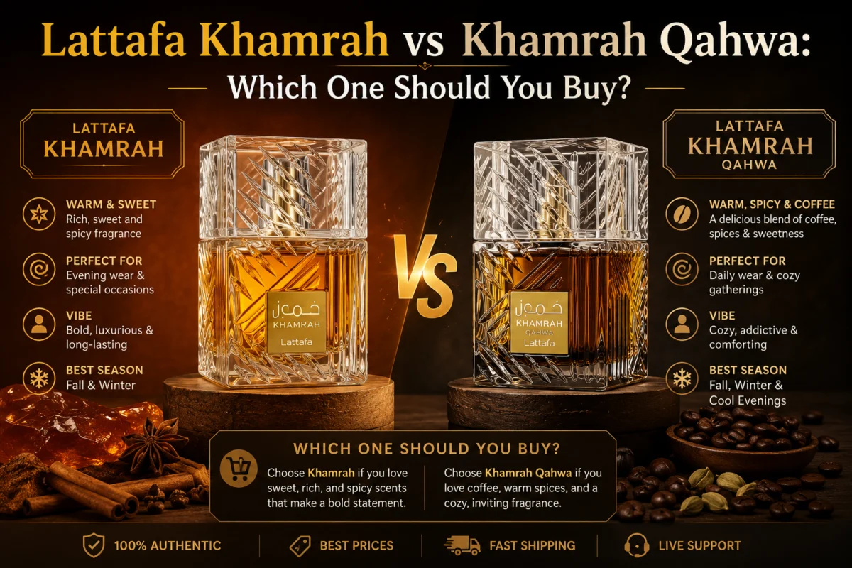 Lattafa Khamrah vs Khamrah Qahwa
